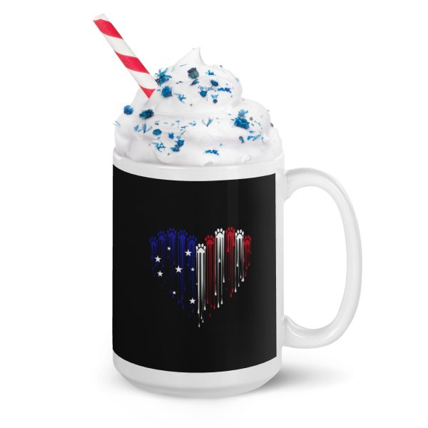 Painted Paws American Heart Flag Mug Sale