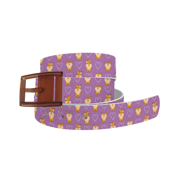 Corgi Butts Belt With Khaki Buckle Hot on Sale