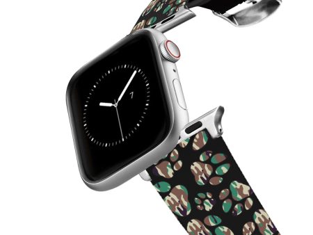 Silver Paw Prints Camo Apple Watch Band Online Hot Sale