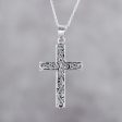 Adorned Cross Handcrafted Sterling Silver Ornate Cross Pendant Necklace Online