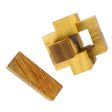 Wood Burr Hand Made Wood Puzzle Game 6 Pieces from Thailand For Sale