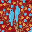 Abode of Birds II Bird-Themed Wool Chain Stitch Tapestry from India For Sale