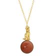 1928 Jewelry® Gold Tone Semi Precious Goldstone Cat 28 Inches Pendant Necklace Online Sale