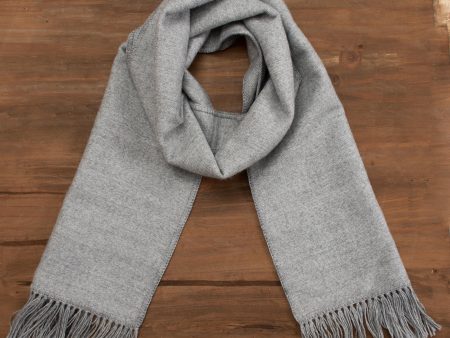 Winter Chic in Smoke Artisan Crafted Alpaca Blend Scarf in Smoke from Peru on Sale