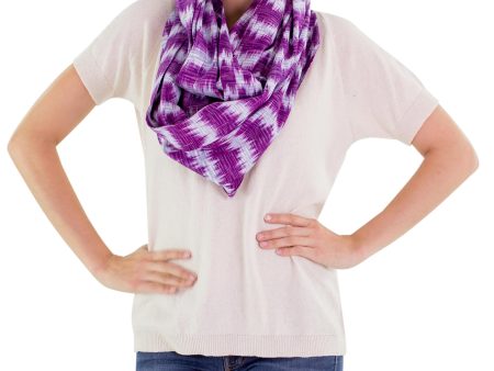 Amethyst Twilight Handcrafted Cotton Infinity Scarf Online Sale