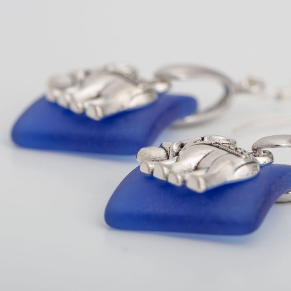 Elephant Sea Glass Earrings Online now