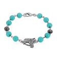 1928 Jewelry® Pewter Turquoise Bead  Horse Head Bracelet Online Sale