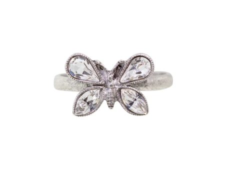 1928 Jewelry® Pewter Crystal Butterfly Ring Size 7 Supply