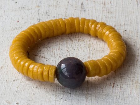 Adepa Orb Agate and Recycled Plastic Beaded Stretch Bracelet Sale