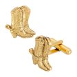 1928 Jewelry® 14K Gold Dipped Cowboy Boots Cufflinks Online Hot Sale