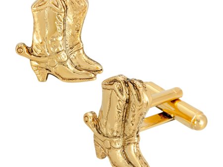 1928 Jewelry® 14K Gold Dipped Cowboy Boots Cufflinks Online Hot Sale