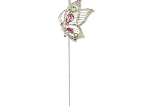 1928 Jewelry® Silver-Tone Pink And Green Crystal Butterfly Bookmark Online Sale