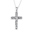 Adorned Cross Handcrafted Sterling Silver Ornate Cross Pendant Necklace Online