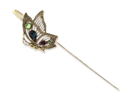 1928 Jewelry® Gold-Tone Blue And Green Crystal Butterfly Bookmark For Discount