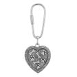 1928 Jewelry® Pewter Bone And Paw Heart Key Fob Supply