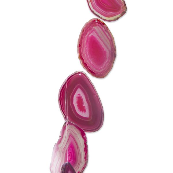 Heart Mysteries Handcrafted Pink Agate Mobile from Thailand Cheap