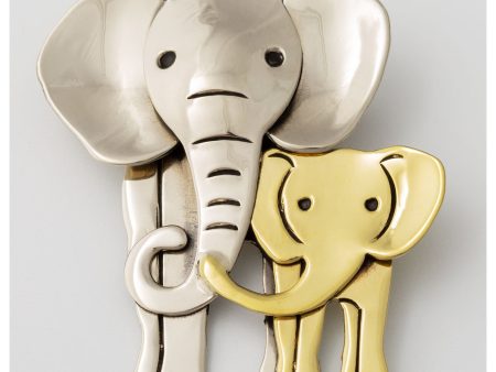 Elephant Parent & Baby Mixed Metal Pin Supply