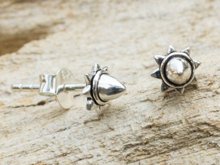 Acorn Star Acorn Theme Fair Trade Silver Stud Earrings Fashion