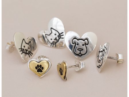 You Have My Heart Sterling Post Earrings Online Sale