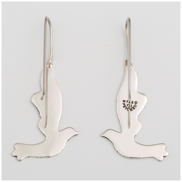 Dove Silhouette Sterling Earrings For Discount