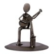 Rustic Guitar Serenade Rustic Auto Part Eco-Friendly Sculpture of a Guitarist on Sale