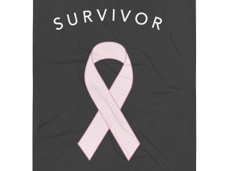 Survivor Pink Ribbon Throw Blanket Supply