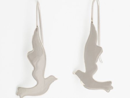 Dove Silhouette Sterling Earrings For Discount