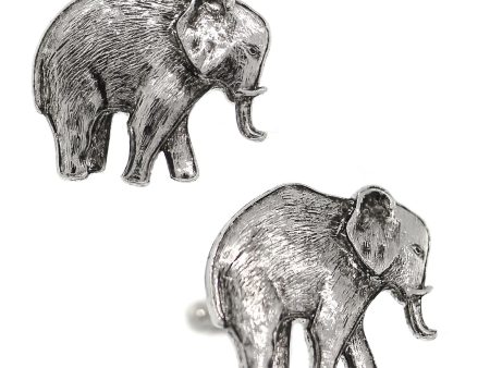 1928 Jewelry® Silver-Tone Elephant Cufflinks Online