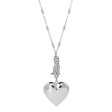 1928 Jewelry® Silver Tone Heart Cat Necklace 30 Inches Cheap