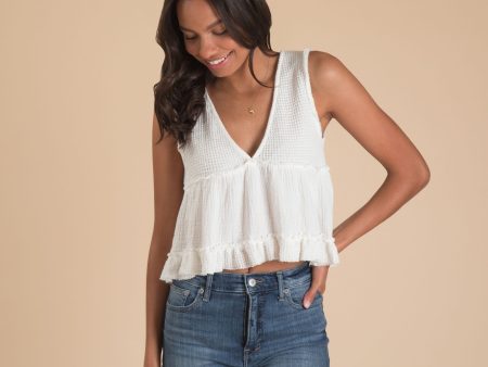 Ribbed Babydoll V-Neck Tank Online Hot Sale