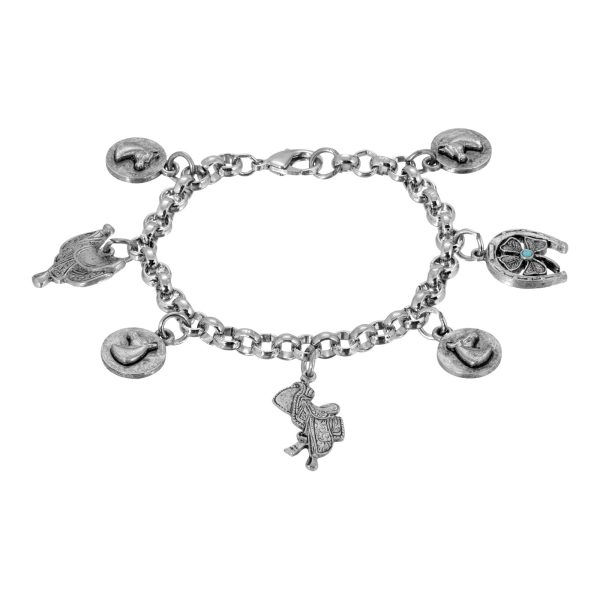 1928 Jewelry® Peweter Charm Horse  Bracelet For Discount