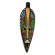 Adventurous Owl Multicolor Owl Artisan Crafted African Bead Wood Wall Mask Online