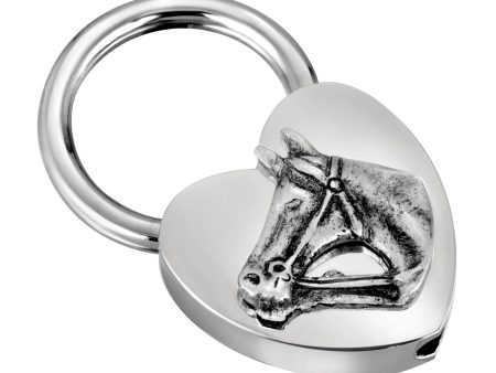 1928 Jewelry® Silver Tone Heart Shaped Key Fob With Horse Head Online Sale