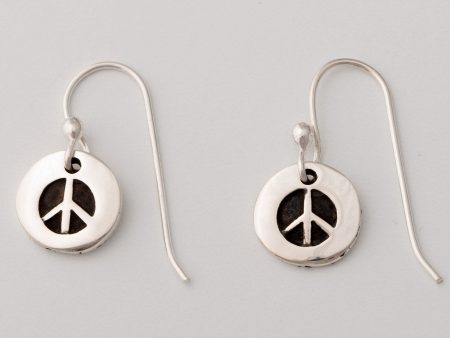 Peace Sign Sterling Earrings Online