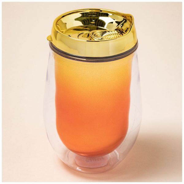 Metallic Ombre Stemless Wine Tumbler Online Hot Sale