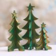 Three Christmas Trees Wood Christmas Tree Tabletop Decor from Bali (Set of 3) Supply