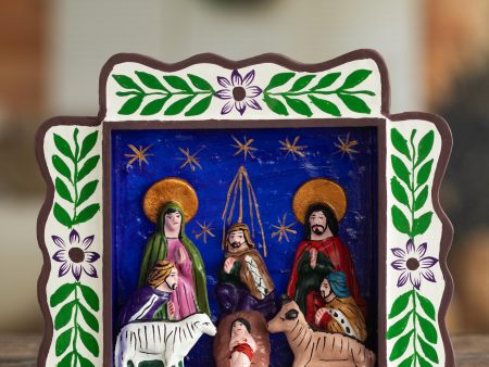 The Magi Bring Gifts Three Kings Christmas-Themed Ayacucho Retablo from Peru on Sale