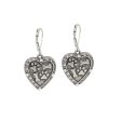 1928 Jewelry® Silver Tone Heart Paw And Bones Drop Earrings For Discount