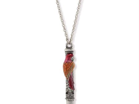 1928 Jewelry® Pewter Orange And Red Enamle Parrot Whistle Necklace 30  Online