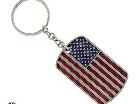 1928 Jewelry® Silver-Tone Flag Dog Tag Key Chain Online