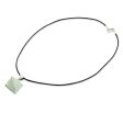 Abstract Square Handcrafted Silver and Apple Green Maya Jade Necklace Discount