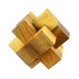 Wood Burr Hand Made Wood Puzzle Game 6 Pieces from Thailand For Sale