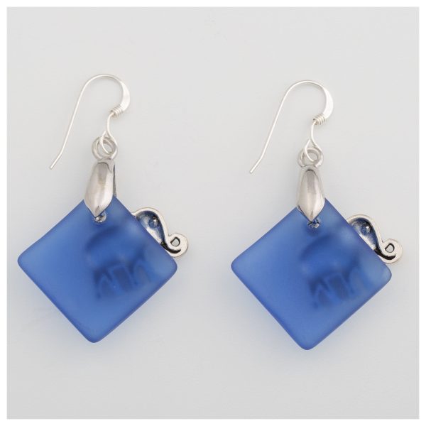 Elephant Sea Glass Earrings Online now