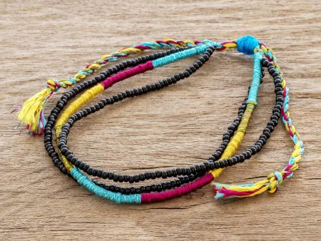 Alegria Adjustable Multicolored Beaded Wristband Bracelet on Sale