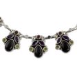 Abundance Onyx and Multigem Sterling Silver Waterfall Necklace on Sale