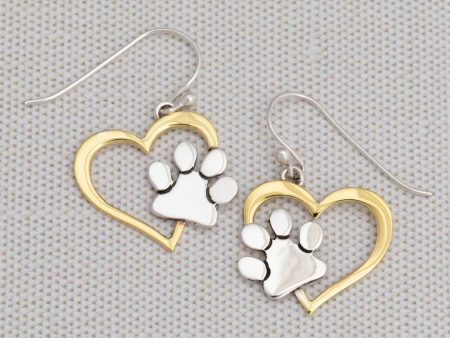 Close to My Heart Sterling Paw Earrings For Sale