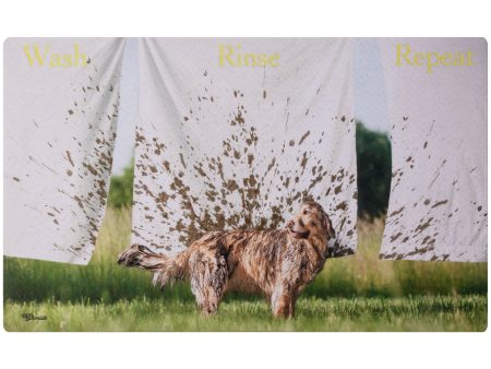 Ron Schmidt Dog Photo Dish Drying Mat For Sale