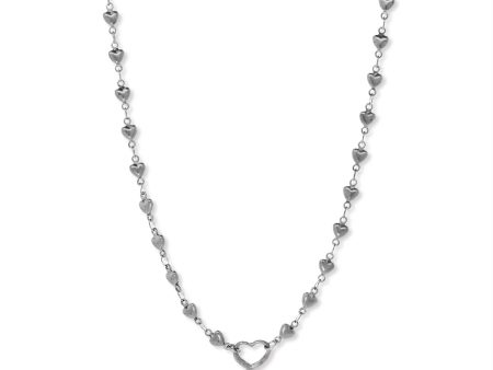 1928 Jewelry® Silver Tone Heart Chain Charm Holder 16 Adj Discount