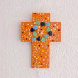 Abstract Petals Abstract Gourd and Wood Wall Cross from El Salvador Online Sale