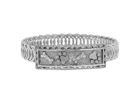 1928 Jewelry® Silver Tone Paw And Bones Belt Bracelet on Sale